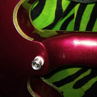Epiphone Custom Shop P93 Riviera Red Metallic Pearl Stunning Silver Glitter Binding, Hardshell Case image 15