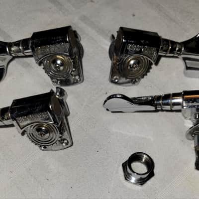 Grover Wavy Bass guitar tuners 1970 Chrome Gibson, Rickenbacker, Warwick image 4