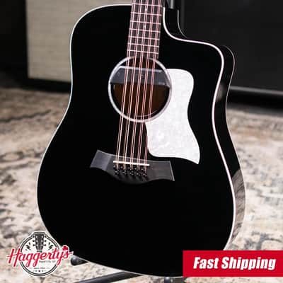 Immagine Taylor 250ce Plus BLK Bajo Quinto Acoustic/Electric Guitar - Black with Aerocase - 1