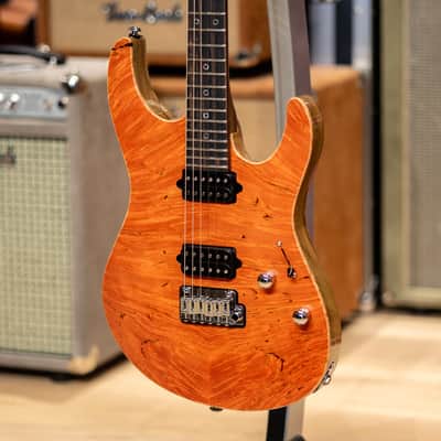 Suhr Custom Modern Waterfall Burl Maple/Black Limba - Trans Orange image 2
