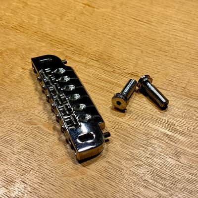 Gotoh GB-2570-010 510UB Stud Mountable Wrap-Around Tailpiece Bridge 2010s - Chrome image 1