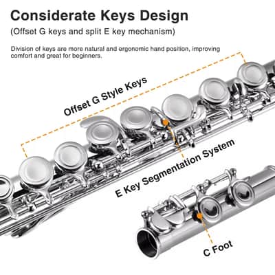 16-Key Closed Hole C Flute – Beginner & Student Kit with Carry Bag, Stand, & Accessories image 5