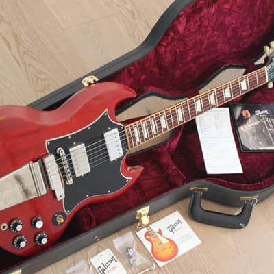 Gibson Custom Shop "Inspired By" Robby Krieger THE DOORS SG Standard Aged & Signed, 2009 Tom Murphy Aged - Dark Heritage Cherry image 6