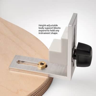 StewMac TrueChannel Binding Router Jig with Guitar Body Cradle and Binding Bit Set image 6