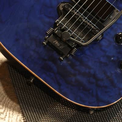 2003 Fender Custom Shop Showmaster Neck Thru Electric Guitar Birdseye Blue Quilt + OHSC image 5