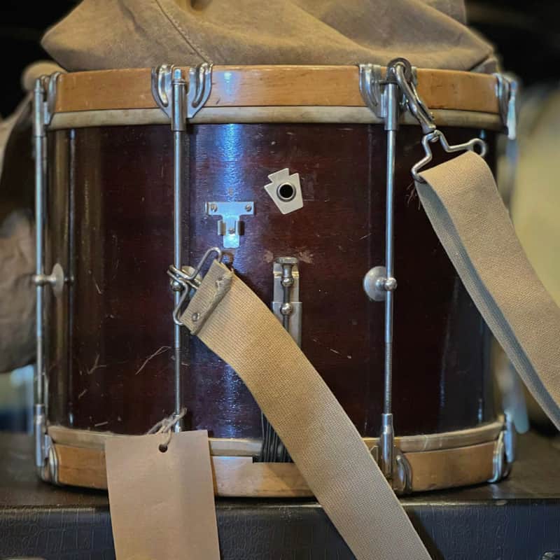 VINTAGE 1937 Ludwig 10x14 Marcher in Natural Mahogany Lacquer image 1
