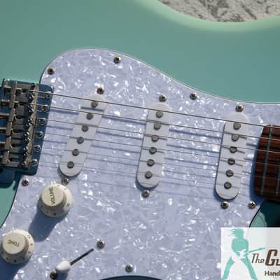 Custom PartsCaster with Fender Japan E Serial Neck & Surf Green Body - Pro Set Up w Perfect Frets/Action/Intonation! Tons of MOJO image 14