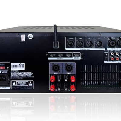 Home Complete Karaoke System - 5000W Digital Mixing Amplifier W/ Touch Screen, Bluetooth, Optical, HDMI & Loudspeakers, Dual Wireless Microphones & Deep Bass 12" 1200W Powered Subwoofer image 3