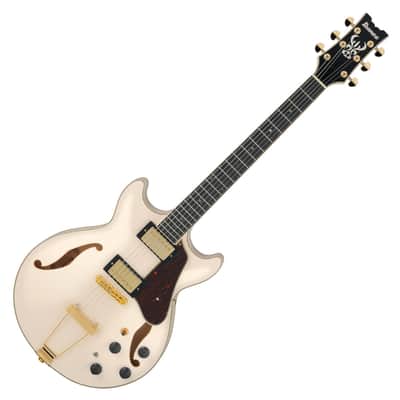 Ibanez AMH90-IV Artcore Expressionist Ivory + NEW image 3