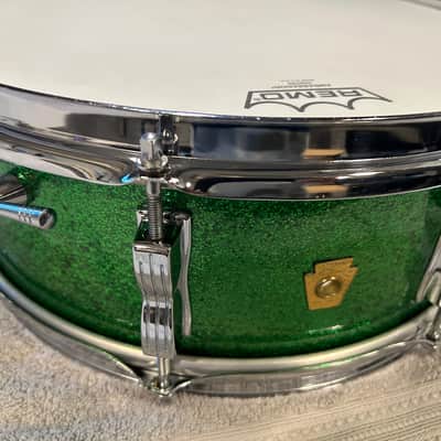 Ludwig Green Sparkle Jazz Festival Snare Drum - Excellent - 1960s image 18