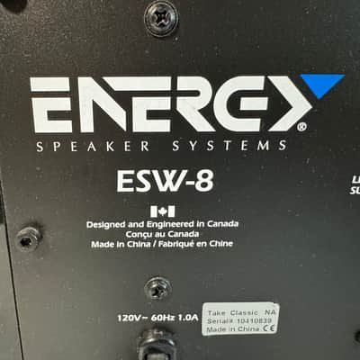 Energy ESW-8 Powered Subwoofer Home Theater Sub Bass Audio HiFi Stereo Black image 6