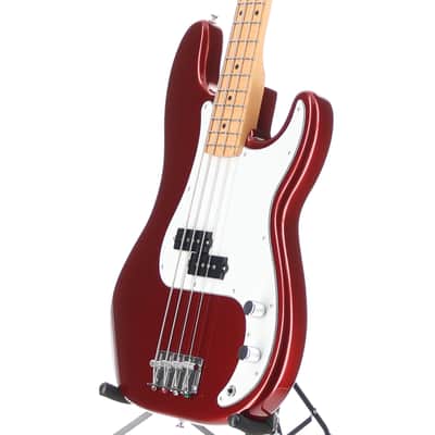 Fender Certified Pre-Owned Standard Precision Bass, Maple Fingerboard, White Pickguard, Candy Cola (O7) (13416) image 4