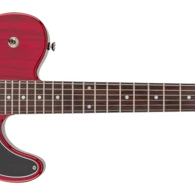 Fender Jim Adkins JA-90 Telecaster Thinline, Laurel Fingerboard - Crimson Red Transparent image 8