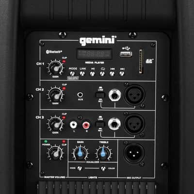Gemini - 2000 Watt 15” Active Multi-led Bluetooth Loudspeaker With Stand image 2