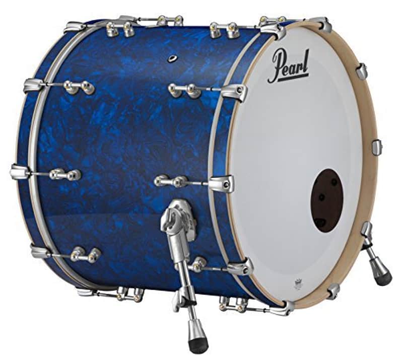 Pearl Music City Custom Pure 26"x18" Bass Drum w/o BB3 Mount, Blue Abalone (RFP2618BX/C418) image 1