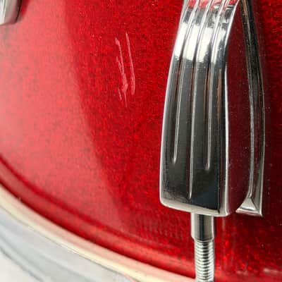 Ludwig 20/13/16" "Super Beat" Drum Set - Red Sparkle w/ COB Rims image 10