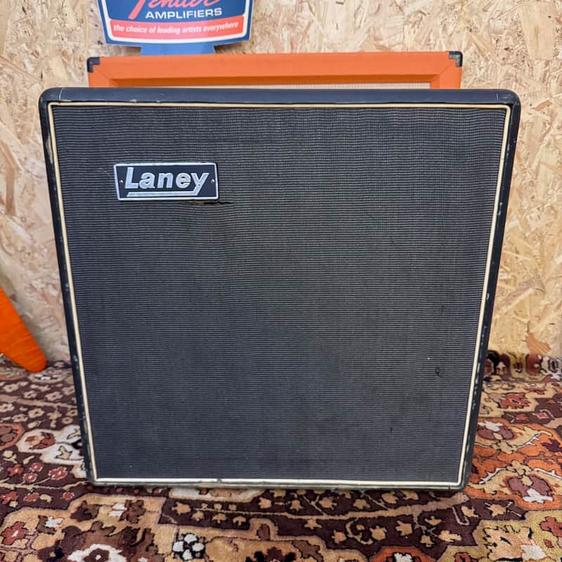 Vintage 1960s 1970s Laney Supergroup Bass Guitar 1x18 Amplifier Cabinet EMPTY image 1