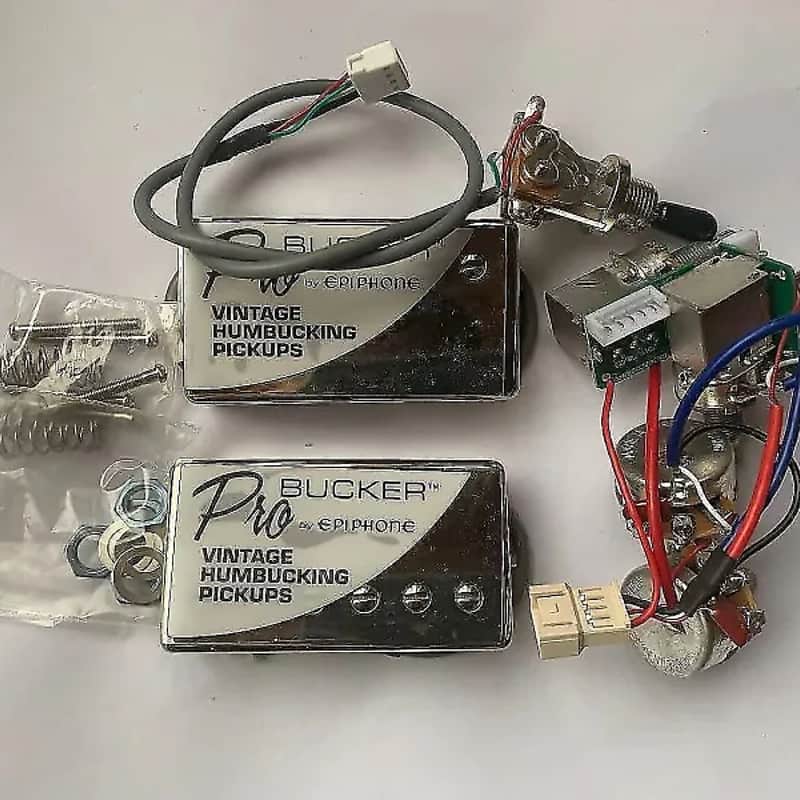 Epiphone ProBuckers Humbucker Pickups with Wiring Harness Nickel