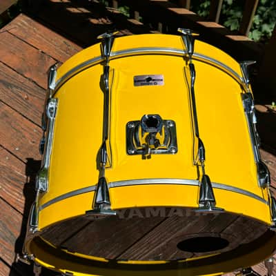Vintage Yamaha BD-922RA 1983 22" x 14" Bass Drum in Mellow Yellow image 5