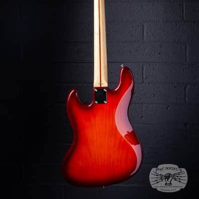 Tokai AJB118 Jazz Bass MIJ Trans Red Burst Ash Lightweight 8lb Made in Japan image 3