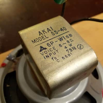 Akai 6" Du cone DUcone AlNiCo speaker driver 6 Ohm 8 Ohm 4 Watt and grille and cloth SS-40 6P-W1SB 1960s image 4