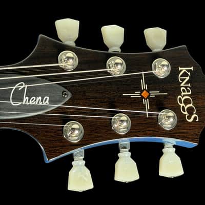 2026 Knaggs Chena Hollowbody LB with Bigsby & Lightning Bolt F-Holes ~ Pelham Blue image 11