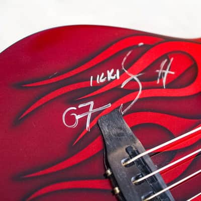Ovation Nikki Sixx Signature Edition - Autographed! 2007 Red Flames image 5