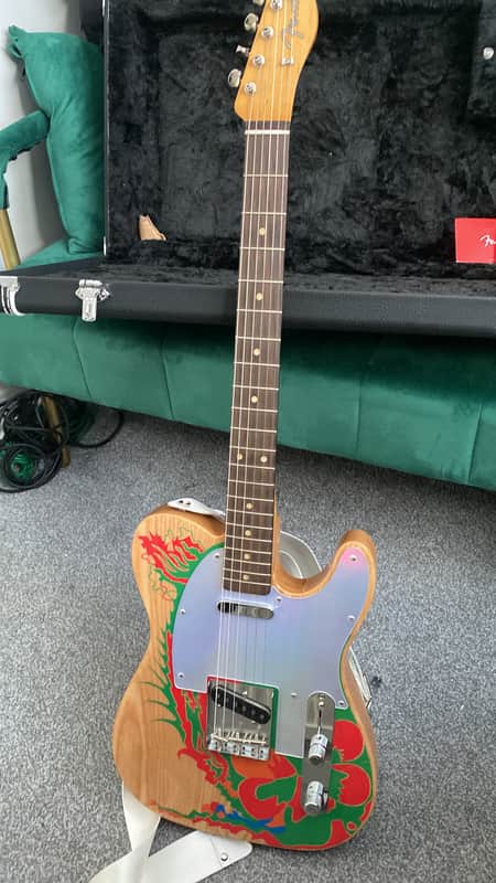 Fender Artist Series Jimmy Page Telecaster with Rosewood Fretboard 2019 - Natural with Dragon Graphic Fender Custom Hardcase included
