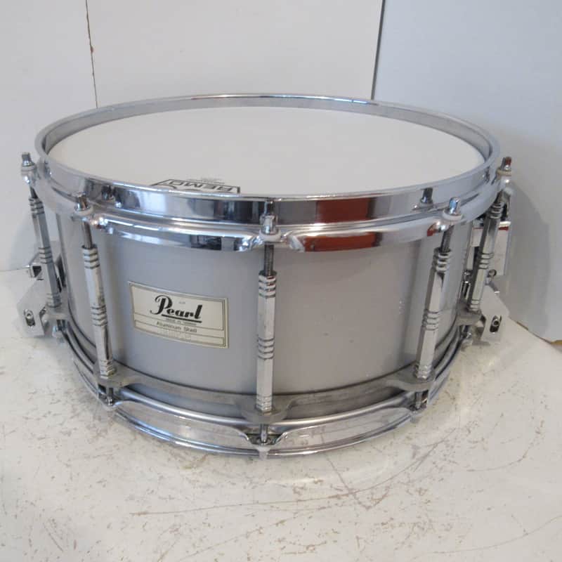Pearl AL-814D Free-Floating Aluminum 14x6.5" Snare Drum (1st Gen) 1990 - 1991 image 5