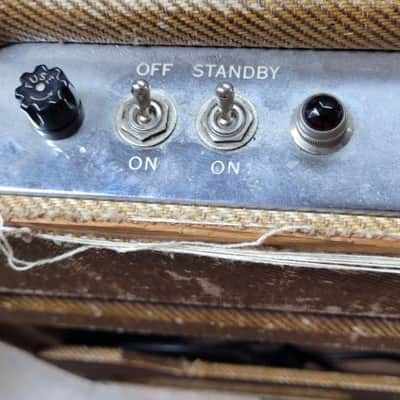 Fender 1955 Tweed 4x10 Bassman amplifier, narrow panel dual rectifier 1955 - Tweed image 8