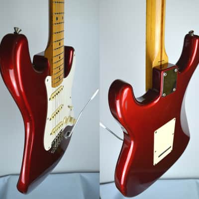 Fender '54 Reissue Stratocaster MIJ 1988 Candy Apple Red Japan image 8