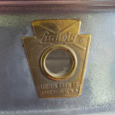 1968 Ludwig Supraphonic Keystone Badge 14x5 LM400 with Protection Racket Case image 3