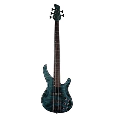 Yamaha TRBX605FM Electric Bass, 5-String, Indigo Blue image 2