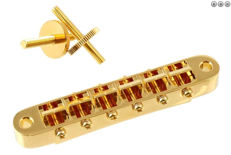 NEW Gotoh GE103B Nashville Tune-o-matic Bridge w/ Standard Posts - Gold image 1