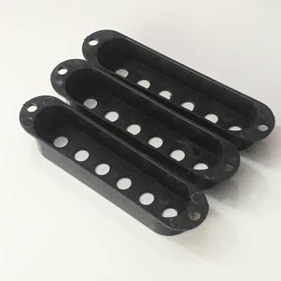 Genuine Fender Relic Black Strat Pickup Covers Stratocaster Electric Guitar 52mm image 6