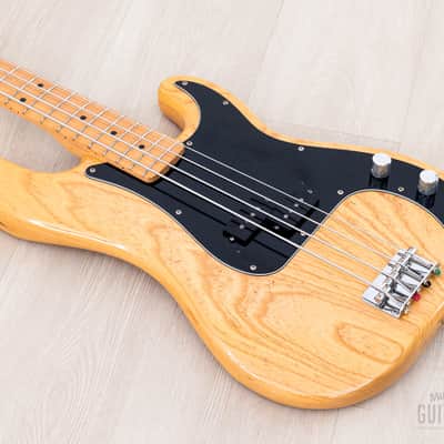 1989 Fender Precision Bass ‘70 Vintage Reissue PB70-700 Natural Ash w/ Case, Japan MIJ Fujigen image 10