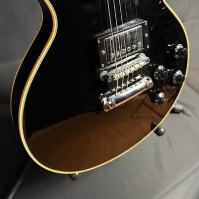 Vintage 1970's Avila LP Custom-Style Electric Guitar Gloss Black MIJ image 5