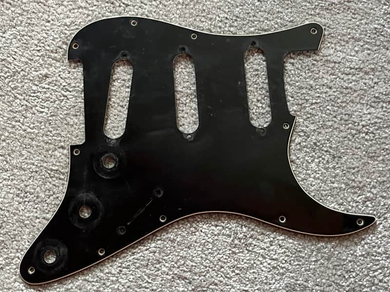 1973 1974 1975 1976 Fender Stratocaster guitar pickguard black image 1