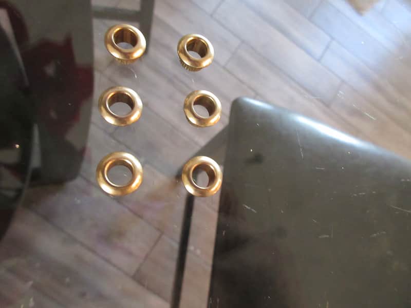 1960s Teisco Gold Tuner Ferrules Bushings Imperial Crown Aria Japan Univox Kay Ferrels image 1
