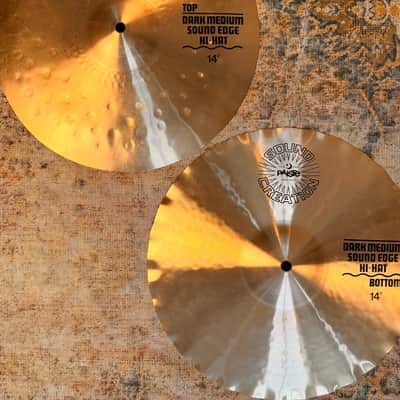 Vintage PAISTE SOUND CREATION Dark Medium SOUND EDGE Hihats 14” 972 1254 g SUPER CLEAN! Collectible image 4