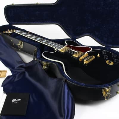 2011 Gibson Custom BB King Lucille Black | Ornate Crown Headstock Inlay ES 355 Dual Input Jacks image 2