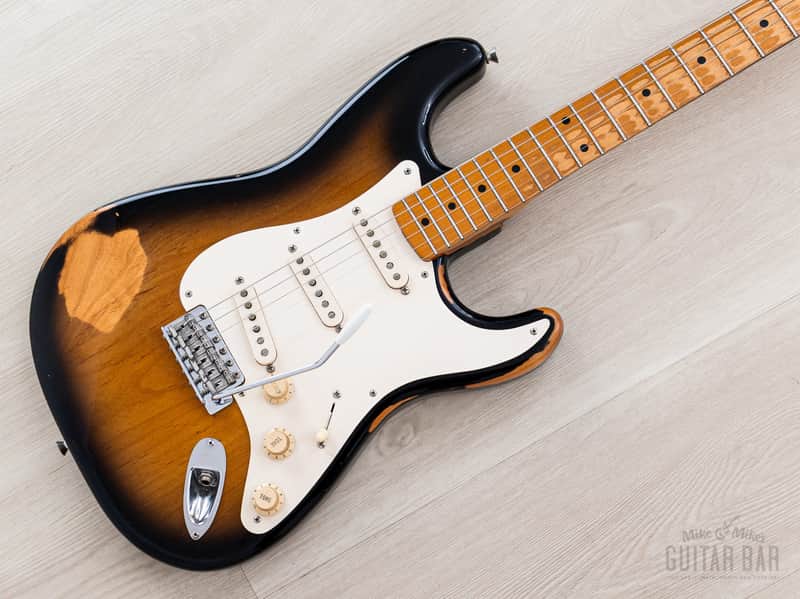 1999 Fender American Vintage ‘57 Stratocaster Sunburst Relic w/ Custom Shop Pickups, Tweed Case