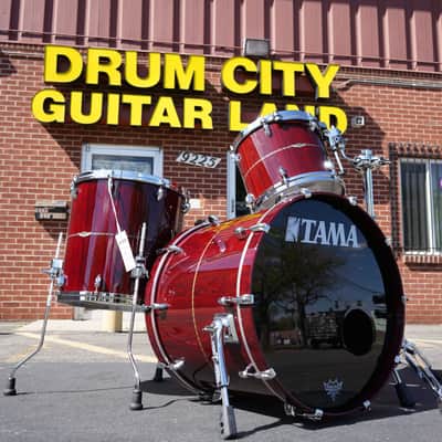 Tama/Japan Star Series 3pc Pure Bubinga Shell Pack - Dark Red Cordia Lacquer | 13", 16", 22" image 5