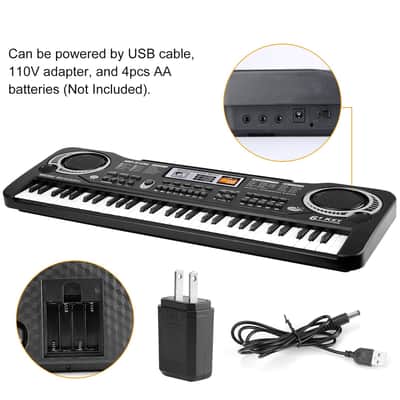 🎹CHILDREN'S SIZED Portable 61 Key Electric Piano / Keyboard USB, Microphone, & Battery Powered!🎹 image 6