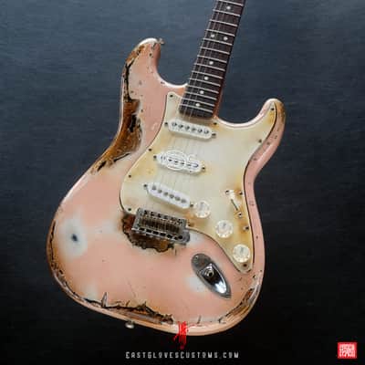 Fender Stratocaster Shell Pink Heavy Aged Relic by East Gloves Customs image 3