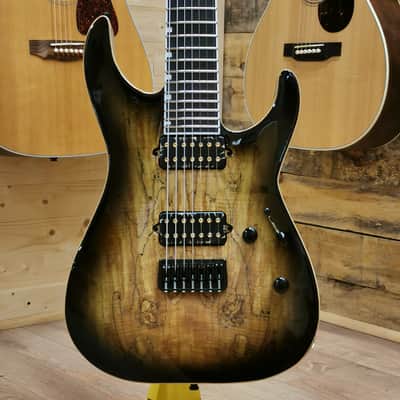 ESP E-II M-II 7-NT 7-String MIJ - Ebony FIngerboard, Dark Brown Natural Burst image 1