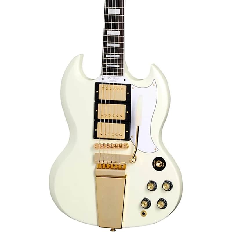 Epiphone Inspired by Gibson Custom 1963 Les Paul SG Custom With Maestro Vibrola 2025 - Classic White image 1