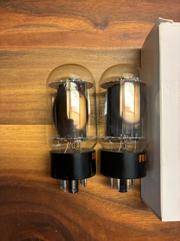 NOS date code and tight current matched pair 1969 RCA 6L6GC black plate tubes image 1