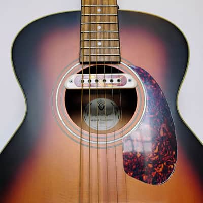 Guild Westerly Collection Series M-240E Troubadour - Pau Ferro Fretboard - 2019 - Present - DeArmond Tone Boss Sound Hole P/U - Vintage Sunburst (VSB) - Satin image 11