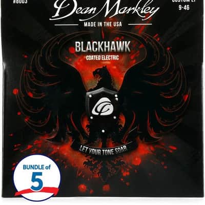 Dean Markley Blackhawk Coated Electric Guitar Strings - Custom Light  .009-.046 (5-Pack) image 2